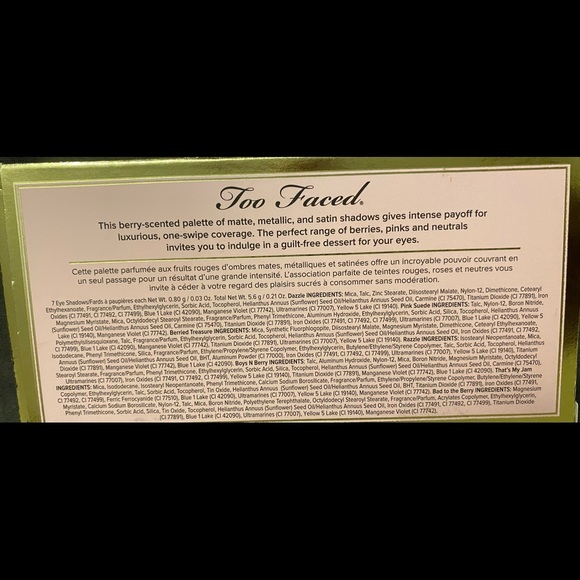 Too Faced Tutti Frutti Razzle Dazzle Berry Eyeshadow Palette - berry shades - Picture 5 of 6